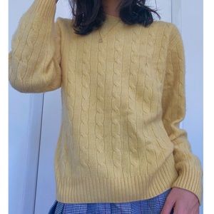 light yellow brooks brother cashmere sweater